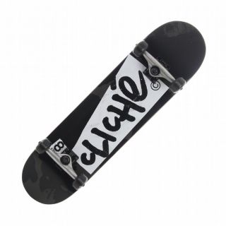 Cliche Cut Skateboard Complete Black Sz 8in