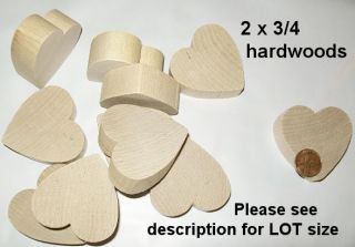 10x 2 x 3 4 Hardwood Wooden Heart Craft Wood Cutout