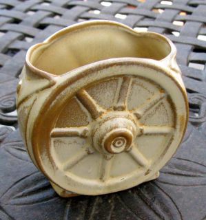 1940s Frankoma Wagon Wheel 94B Open Sugar ADA Clay Desert Gold Glaze