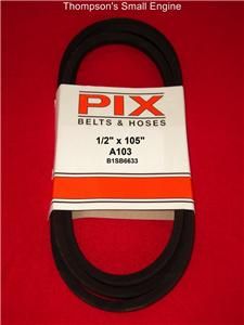 PIX Premium Black V Belt 1 2 x 105 A103 Polyester Corded Great Value