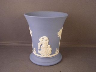 Wedgwood Blue Jasper Classical Scenes Flared Rim Vase 2