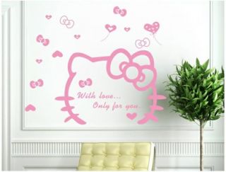 ZG 142 Pretty Hello Kitty Mural Decals Decor Home Removable Wall