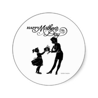 Happy Mothers Day Silhouette Sticker