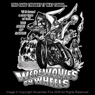 Werewolves on Wheels Werewolf Biker Gang Satan Shirt