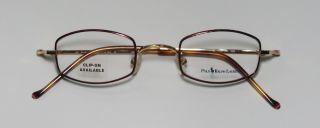 New Polo Ralph Lauren 1858 44 23 145 Gold Red Havana Eyeglass Frame