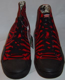 Vision Street Wear Gator Hi Red Skateboard Shoes 6 UK