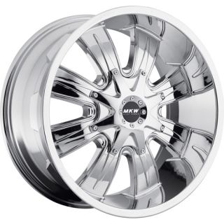 17x9 Chrome MKW Offroad M82 Wheels 5x4.5 5x5  10 Lifted FORD EXPLORER