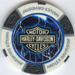 Colors Harley Davidson Lightning Poker Chip Samples Set 189