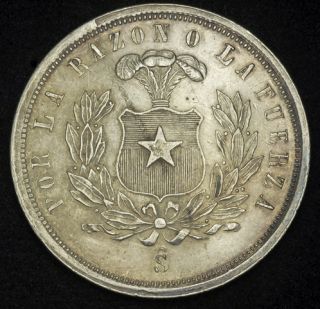 1925 Chile Republic Constitution of 1925 Large Silver Peso Like Medal