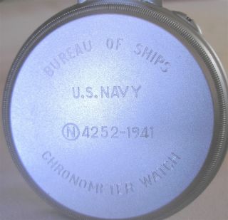 Hamilton Chronometer Deck Watch Model 22 1942 WWII Navy Ships w Box
