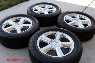 Factory Chevy Tahoe LTZ Silverado 20 Chrome Wheels Tires GMC