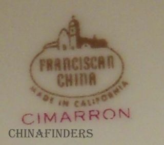 Franciscan China Cimarron Pattern Dinner Plate