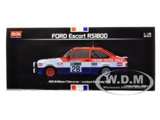Brand new 118 scale diecast model car of Ford Escort RS1800 #28 RAC