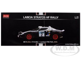 Brand new 118 scale car model of Lancia Stratos HF Rally #2 M.Alen/L