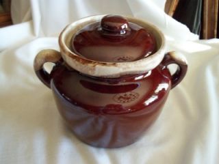 Vintage McCoy Brown Drip Small Bean Pot 341 Pottery