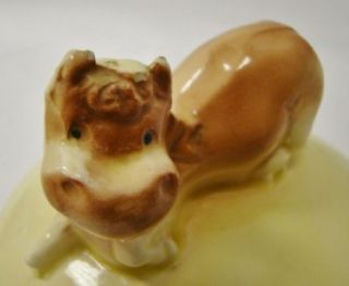 VINTAGE R. R. P. COMPANY COW JUMPED OVER THE MOON COOKIE JAR NO. 317