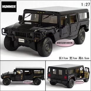 New 1 27 Hummer 4 Door Wagon Diecast Model Car with Box Black B357