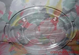 Glasbake platter glass serving tray meat tree warming plate USA # 380