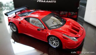 Hotwheels ELITE Ferrari 458 Italia GT2 Red Hot Wheels DIECAST New