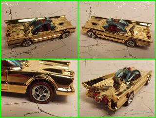 Custom Hot Wheels 1966 Batmobile  Gold  Finish Redline TV Series