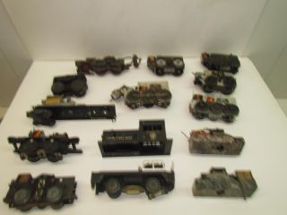 Prewar Train Parts Lot Locomotive Motor Wheels Trucks Couplers