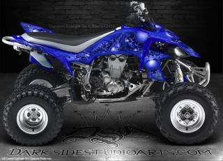 Yamaha YFZ450 450 Blue Model Graphics The Gears of Death Decals