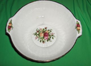 Vintage 1962 Royal Albert Bone China Old Country Roses Fluted Serving