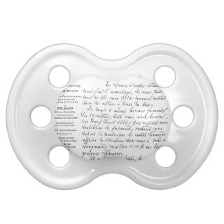 French Script Baby Pacifiers