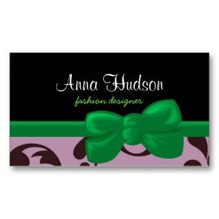 Baroque Damask Pink, Gray, Green Business Cards