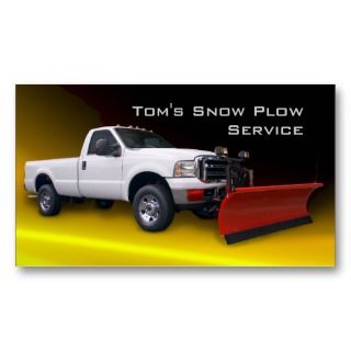 Snow Plow Truck Service Business Cards