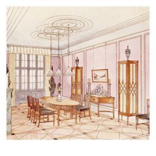 Dining Room on Design For A Dining Room  From Documents Architecture Moderne  Colour