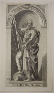 Italienisch, Hl. Jakobus Minor/Apostel Kupfer., 18. Jh.