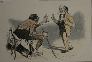 Karikatur/Beim Zahnarzt,Holzst. um 1890