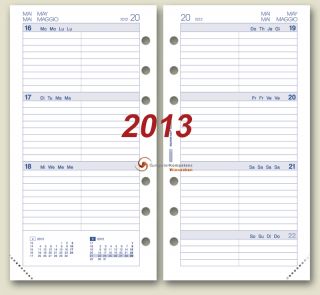 Herlitz Timeplaner Prestigo A6 mit 2013 Kalendarium und Einlagen
