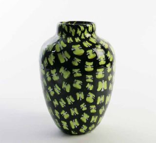 Seltene große Vittorio Ferro Murano Glas Vase Schmetterling Murrine