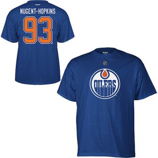 NHL T Shirt EDMONTON OILERS Ryan Nugent Hopkins RNH #93 blue in M