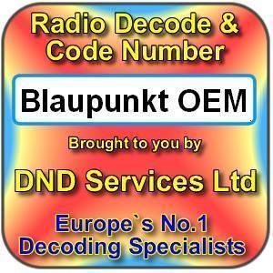 Blaupunkt Radio Code Decode Unlock by Serial Number