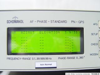 SCHOMANDL AF Phase Standard PN GPS Meßgerät Frequenznormal