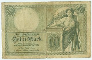 Banknote Deutsches Reich 10 Mark 1906 Ro.27b