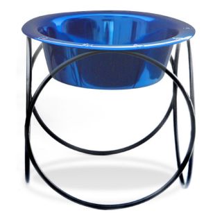 Platinum Pets Olympic Diner Stand w/ Bowl   Blue