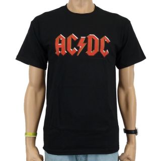AC/DC Logo Band T Shirt, schwarz