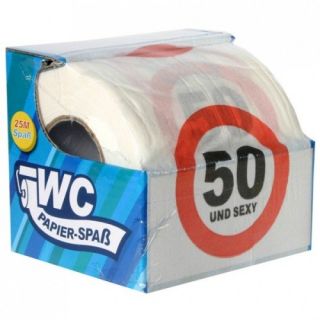 Toilettenpapier 50 und sexy Klopapier Scherzartikel Geburtstag lustig