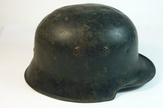 alter Feuerwehr Stahlhelm Helm Helmglocke mit seltenen