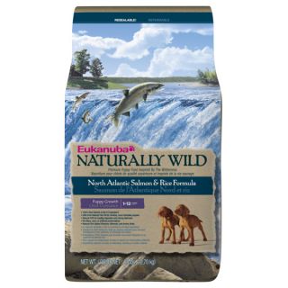 Eukanuba Naturally Wild North Atlantic Salmon & Rice  Puppy Growth Dog Food   New Puppy Center   Dog