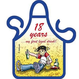 Mini Schürze Flaschenschürze 18 Years Happy Birthday