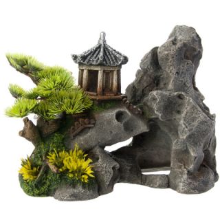 Top Fin New Asian Pagoda on Rock    Decorations   Fish