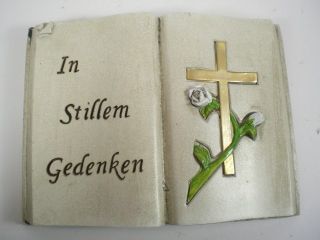 Grabdeko,Grabschmuck,offenes Buch mit Spruch,23 cm,NEU