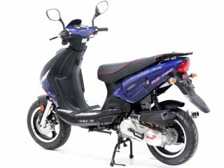 750 Motor Roller Scooter blau 50 ccm 25 km/h 3,5 PS 4 Takt nur 1023 km