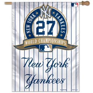 New York Yankees 27 Championships with Pinstripes MLB 27 x 37 Vertical