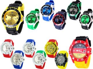 Armbanduhr EM WM Länder Silikon Uhren Damenuhr Retro Uhr Silikon